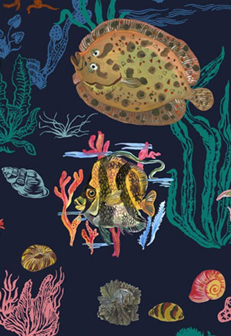 Sous la mer - navy bl